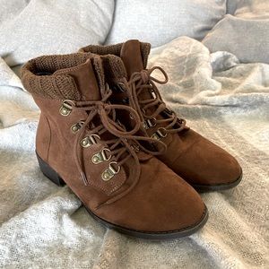 Forever 21 Brown Fall Booties Size 7